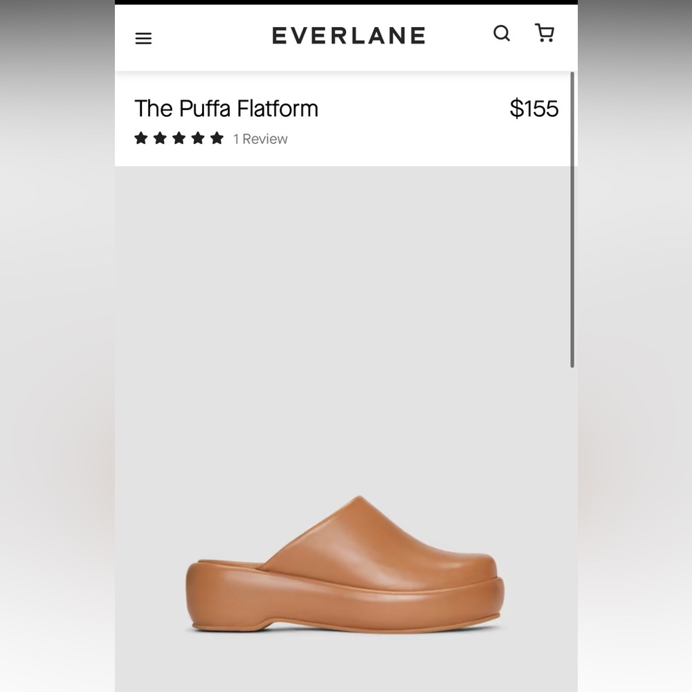 Everlabe Puffa Clog Size 8 New in box, worn around the house for a day.